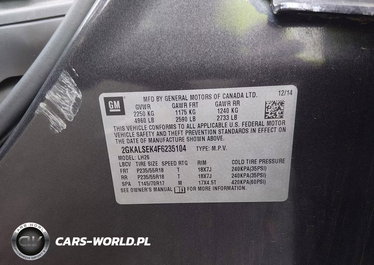 2015 GMC Terrain Slt-1 VIN:2GKALSEK4F6235104 - 9