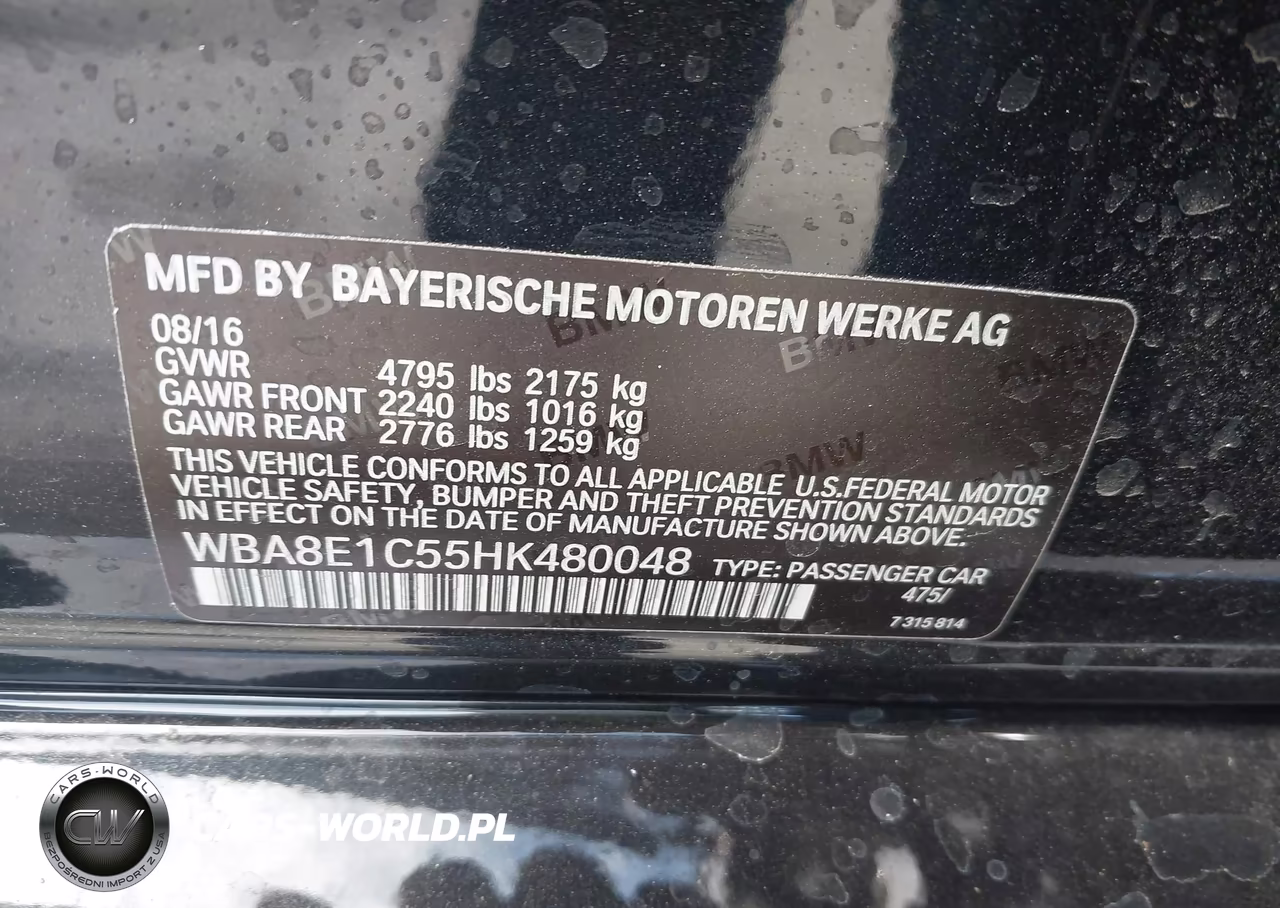 2017 BMW 330E Iperformance VIN:WBA8E1C55HK480048 - 9