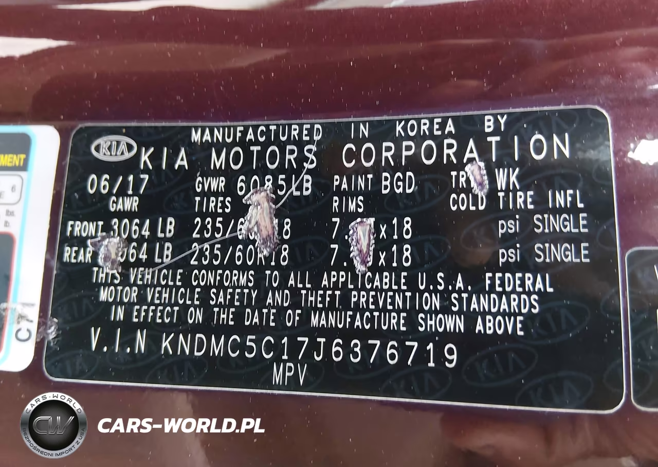 2018 Kia Sedona Ex VIN:KNDMC5C17J6376719 - 9