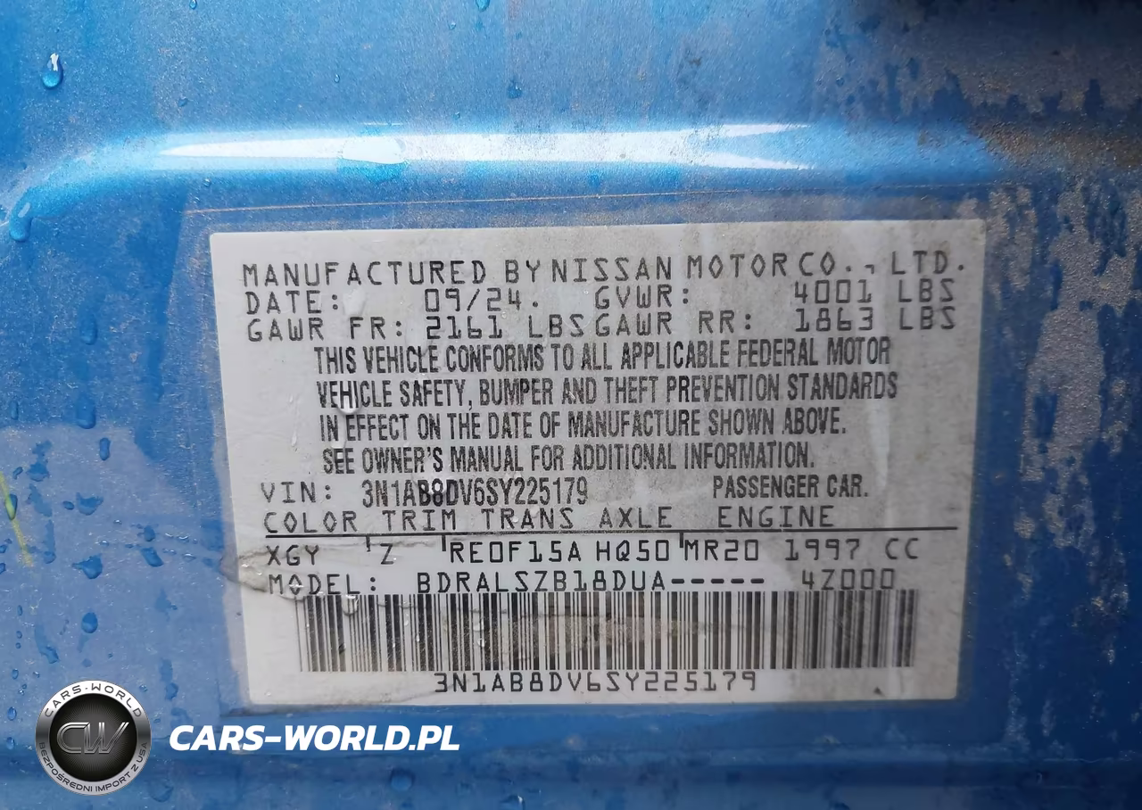 2025 Nissan Sentra Sr VIN:3N1AB8DV6SY225179 - 9