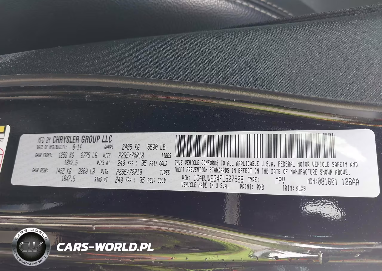 2015 Jeep Wrangler Unlimited Sahara VIN:1C4BJWEG4FL527528 - 9