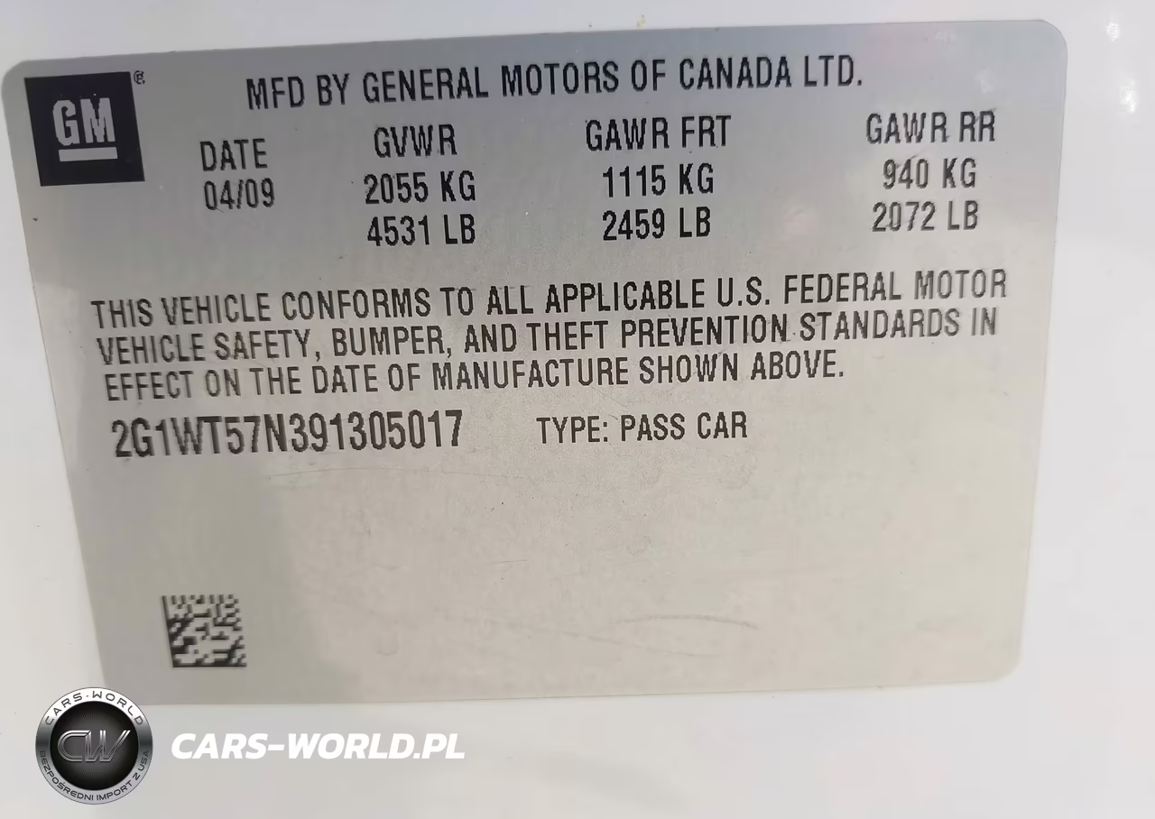 2009 Chevrolet Impala Lt VIN:2G1WT57N391305017 - 9