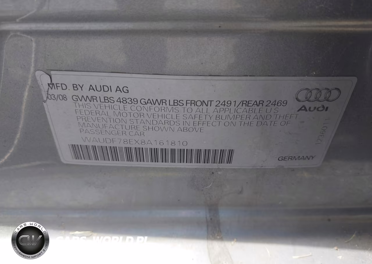 2008 Audi A4 2.0T-2.0T Special Edition VIN:WAUDF78EX8A161810 - 9