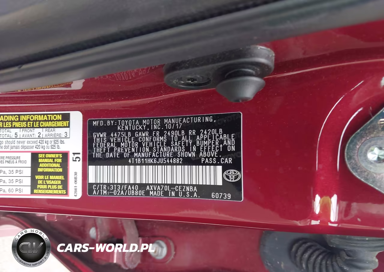 2018 Toyota Camry Le VIN:4T1B11HK6JU544882 - 9