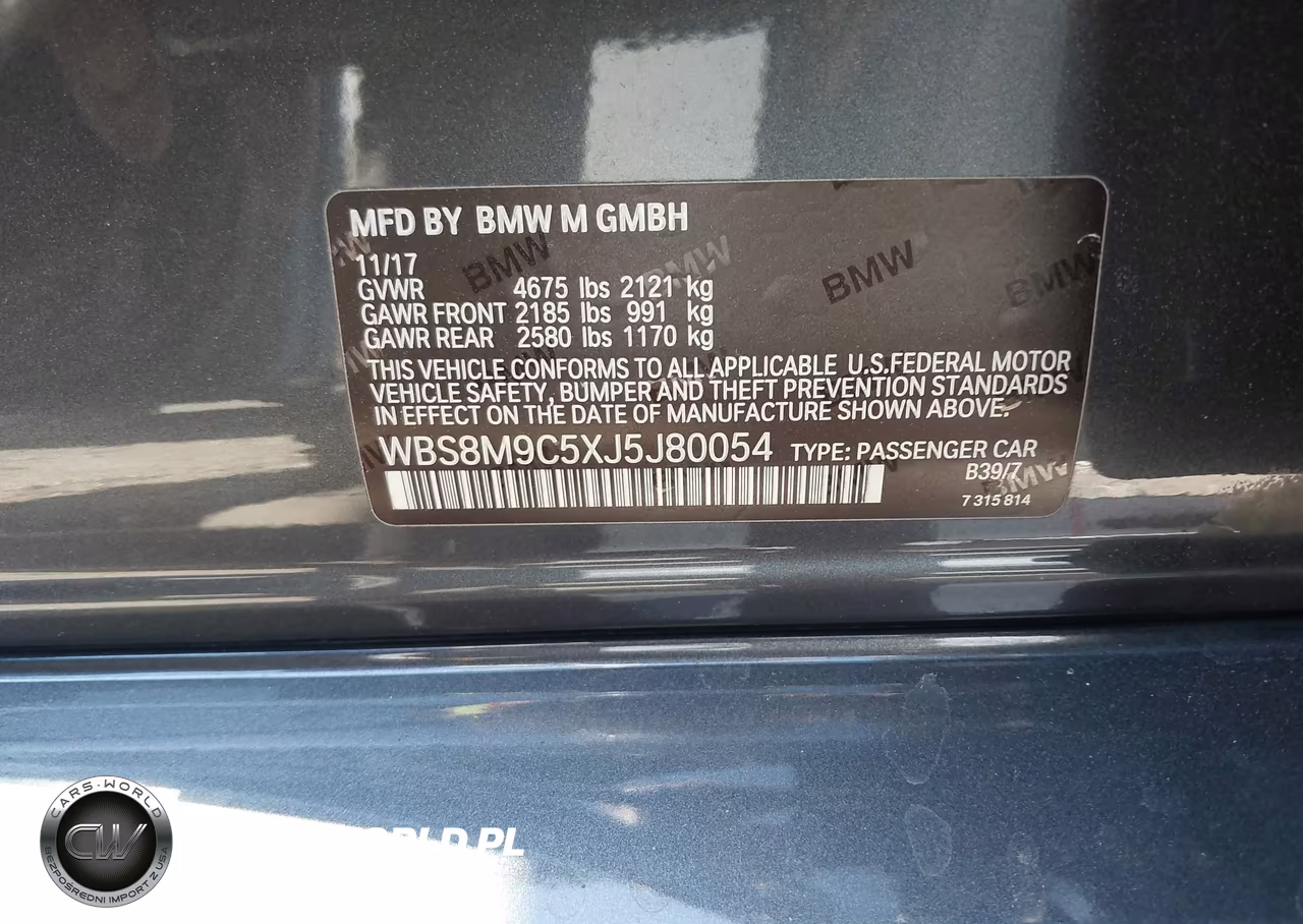2018 BMW M3 Cs VIN:WBS8M9C5XJ5J80054 - 9