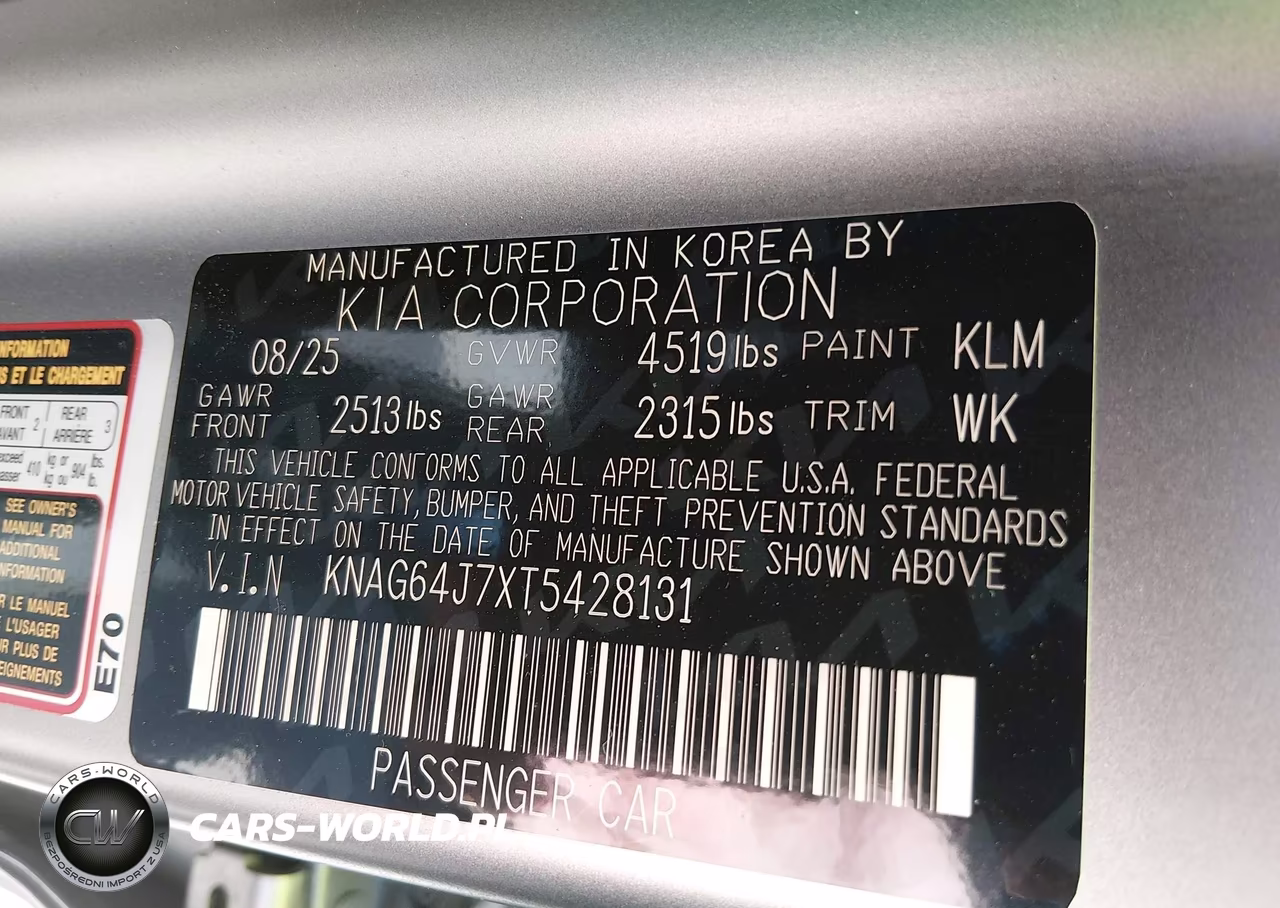2026 Kia K5 Gt-Line Awd VIN:KNAG64J7XT5428131 - 9