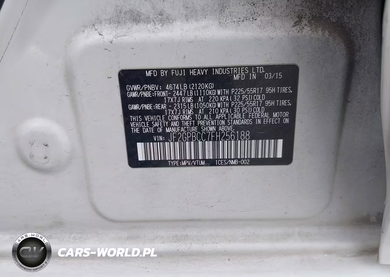 2015 Subaru Xv Crosstrek Hybrid VIN:JF2GPBCC7FH256188 - 9