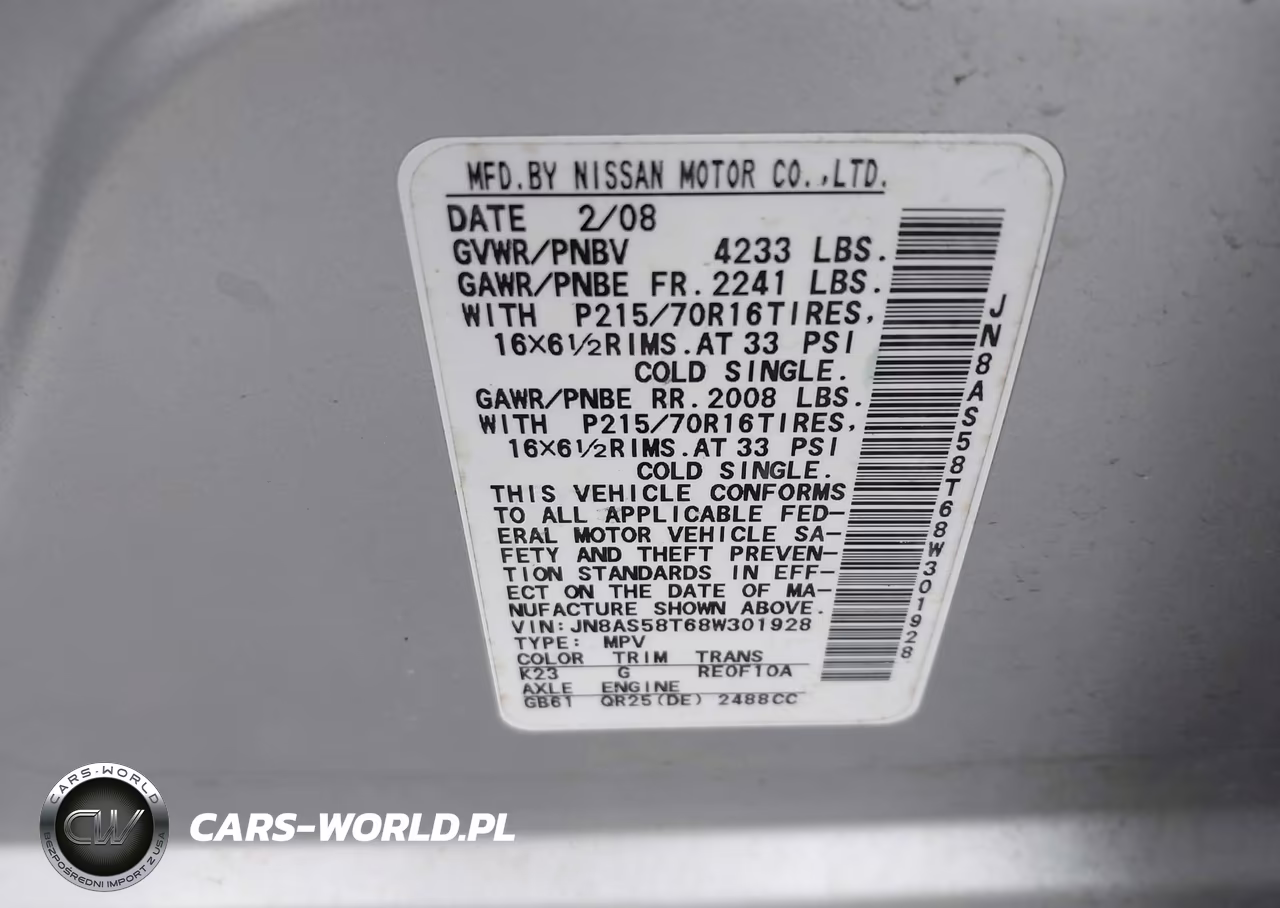 2008 Nissan Rogue S VIN:JN8AS58T68W301928 - 9
