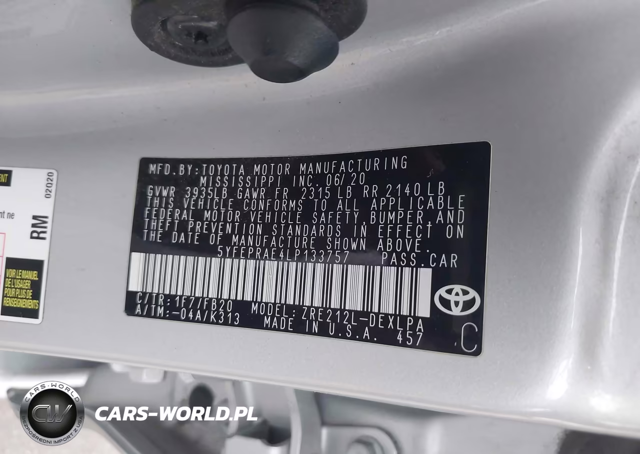 2020 Toyota Corolla Le VIN:5YFEPRAE4LP133757 - 9