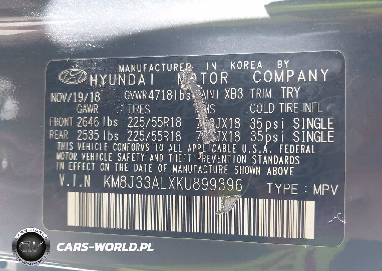 2019 Hyundai Tucson Sel VIN:KM8J33ALXKU899396 - 9