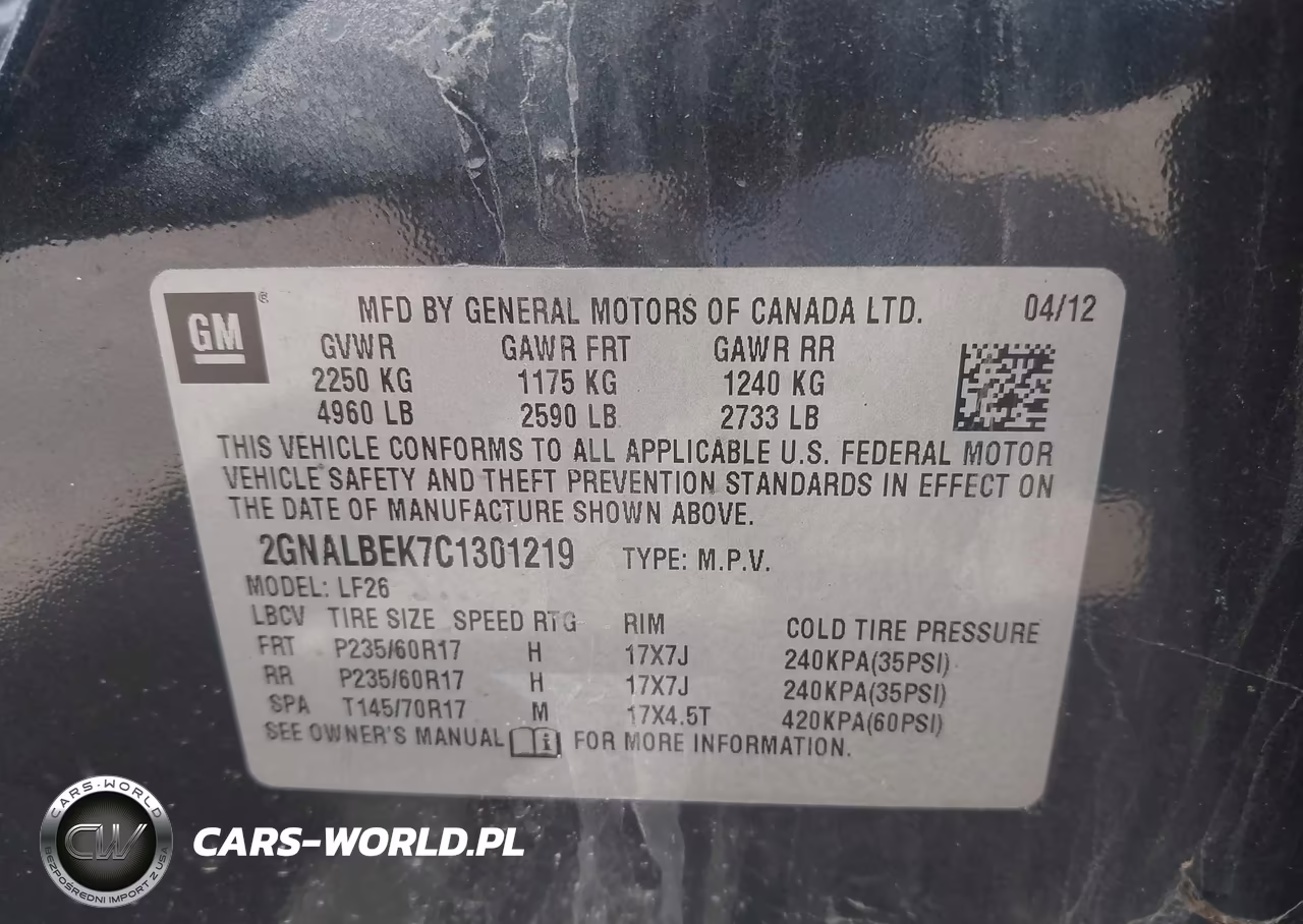 2012 Chevrolet Equinox Ls VIN:2GNALBEK7C1301219 - 9