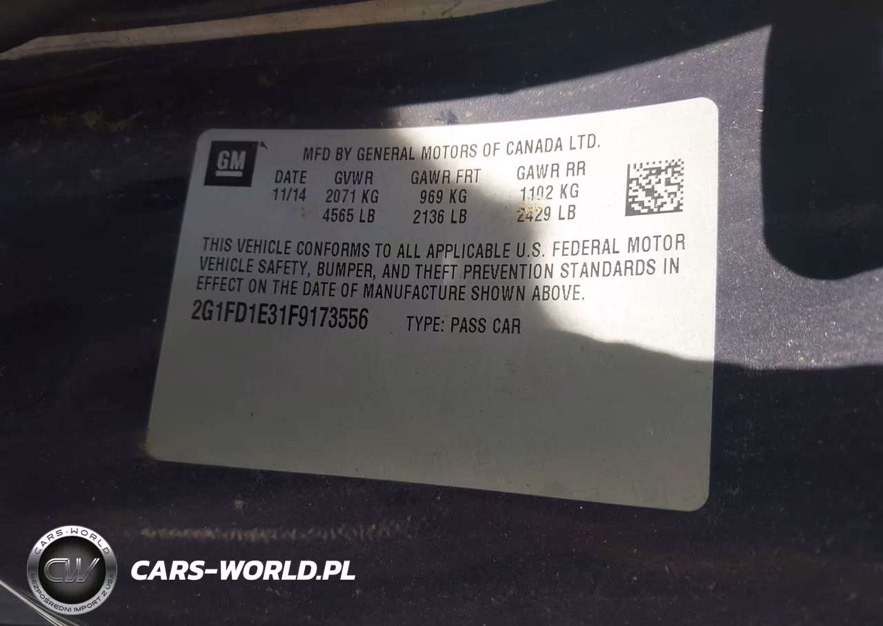2015 Chevrolet Camaro 1Lt VIN:2G1FD1E31F9173556 - 9