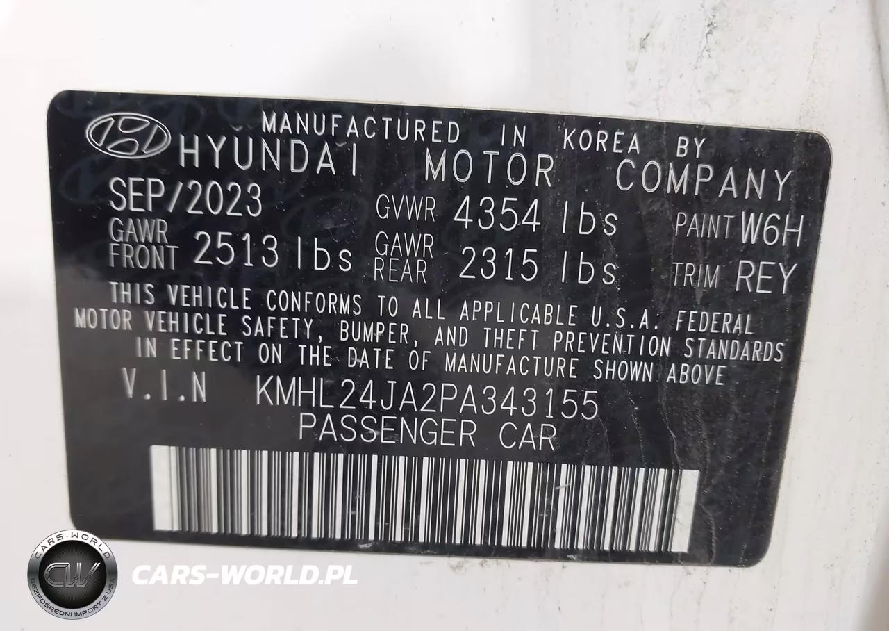 2023 Hyundai Sonata Se VIN:KMHL24JA2PA343155 - 9
