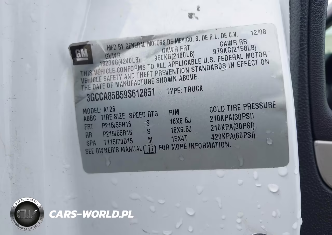 2009 Chevrolet Hhr Panel Ls VIN:3GCCA85B59S612851 - 9