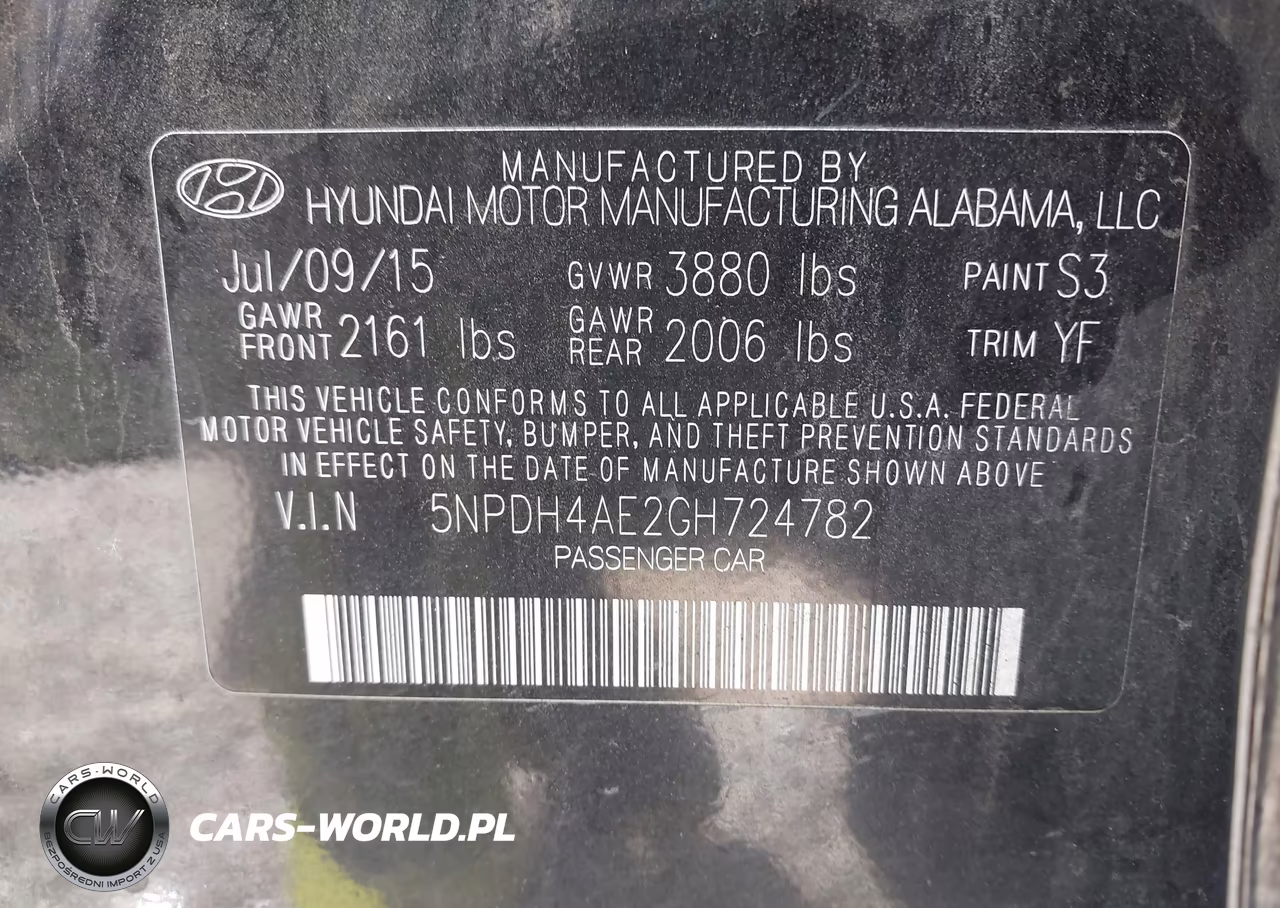 2016 Hyundai Elantra Se VIN:5NPDH4AE2GH724782 - 9