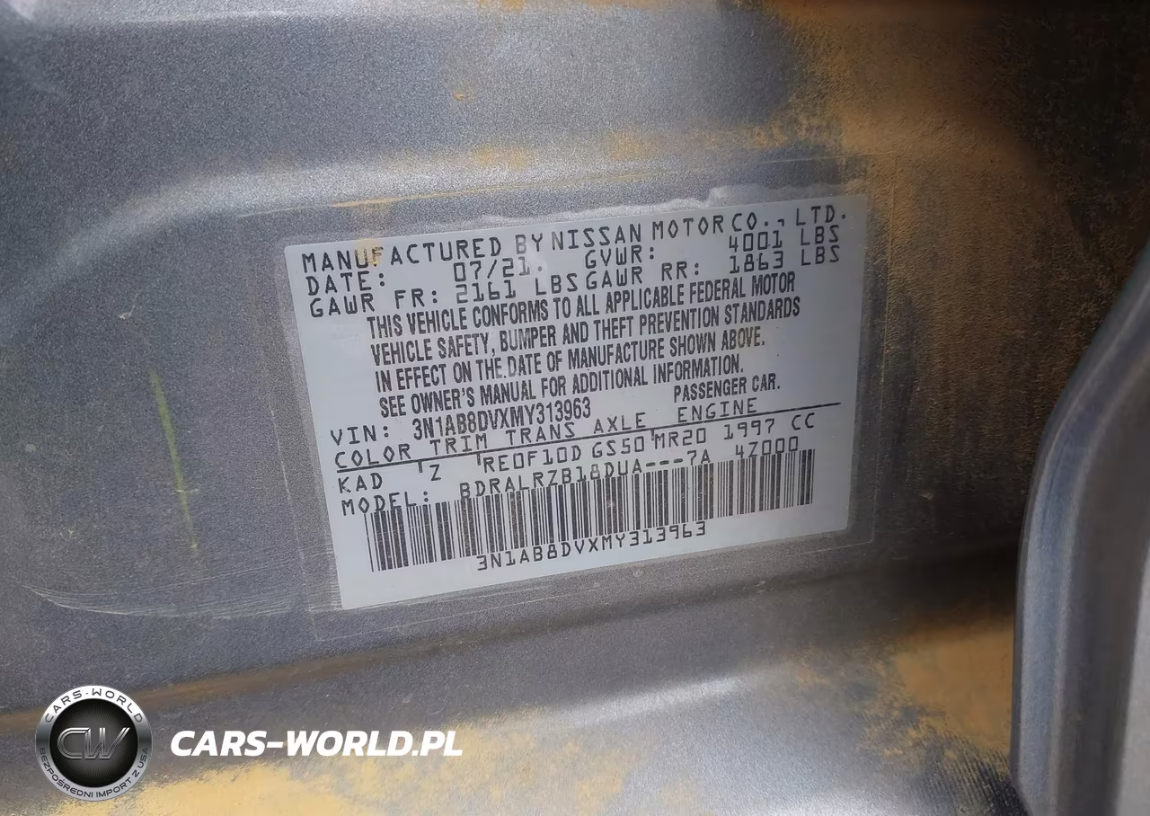 2021 Nissan Sentra Sr Xtronic Cvt VIN:3N1AB8DVXMY313963 - 9