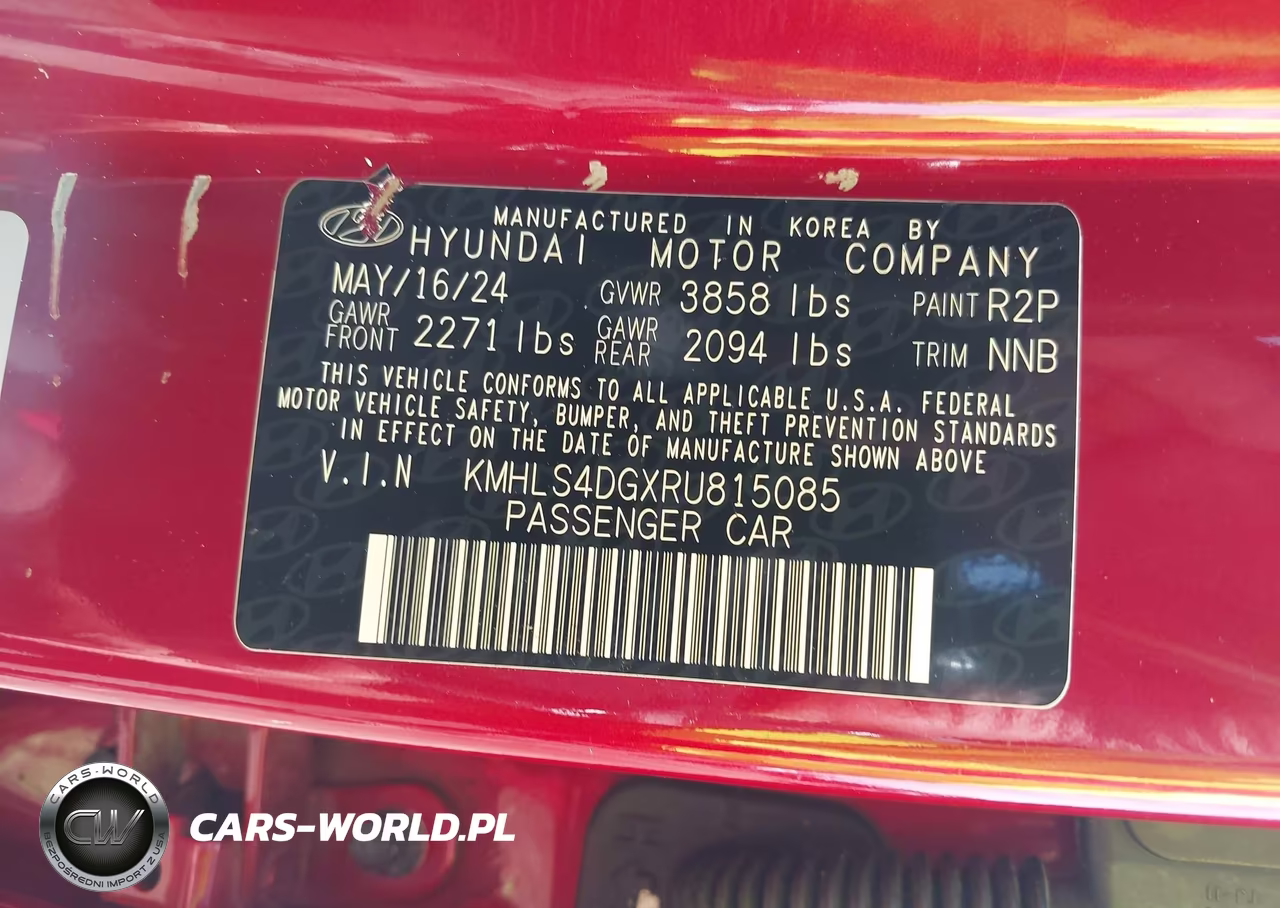 2024 Hyundai Elantra Sel VIN:KMHLS4DGXRU815085 - 9