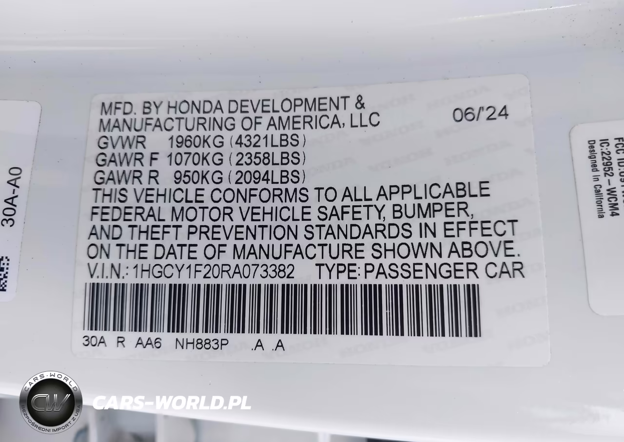 2024 Honda Accord Lx VIN:1HGCY1F20RA073382 - 9