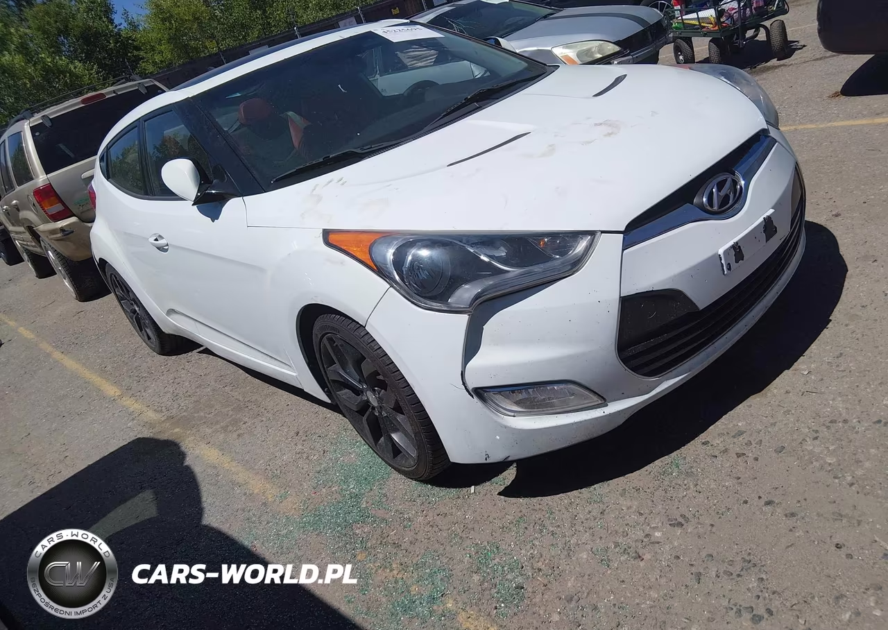 2012 Hyundai Veloster Base W-Red-Black VIN:KMHTC6AD9CU024962 - 1