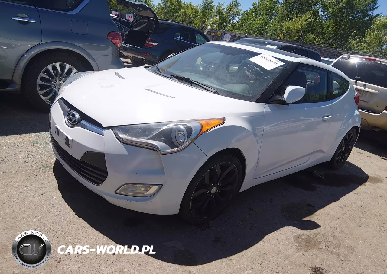2012 Hyundai Veloster Base W-Red-Black VIN:KMHTC6AD9CU024962 - 2
