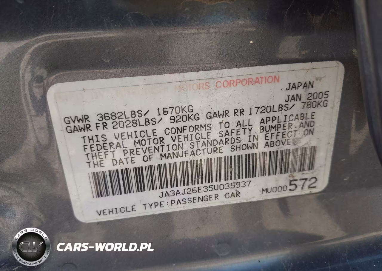 2005 Mitsubishi Lancer Es VIN:JA3AJ26E35U035937 - 9