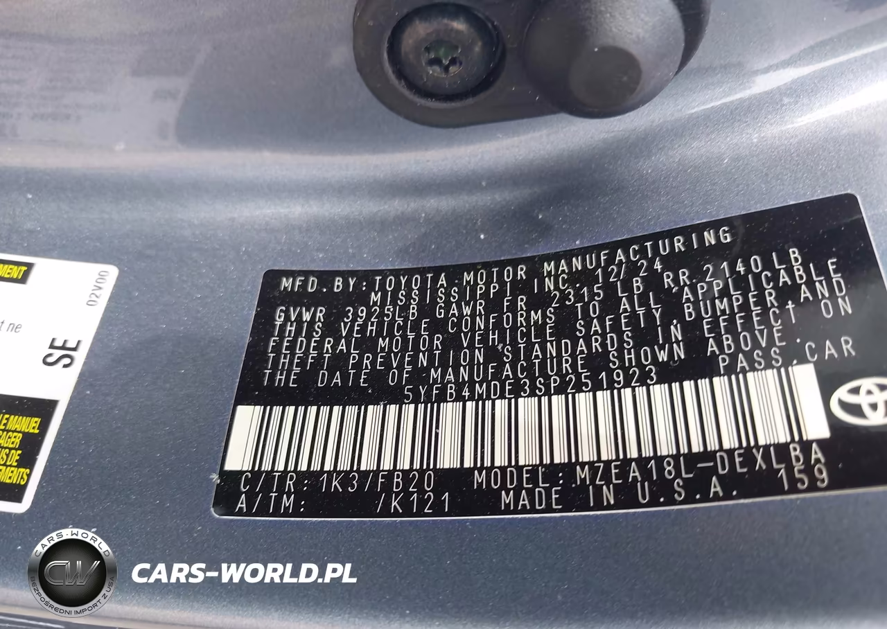 2025 Toyota Corolla Le VIN:5YFB4MDE3SP251923 - 9