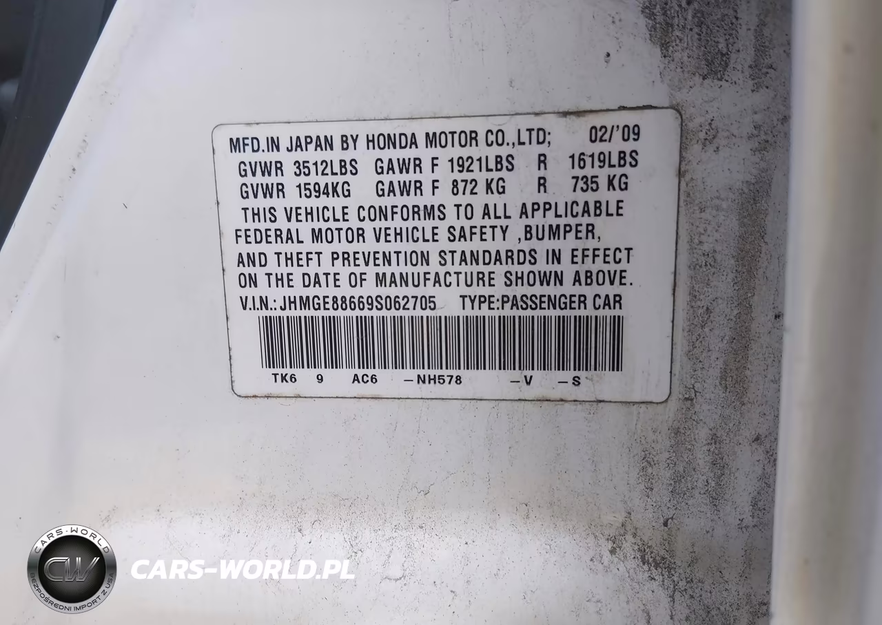 2009 Honda Fit Sport VIN:JHMGE88669S062705 - 9