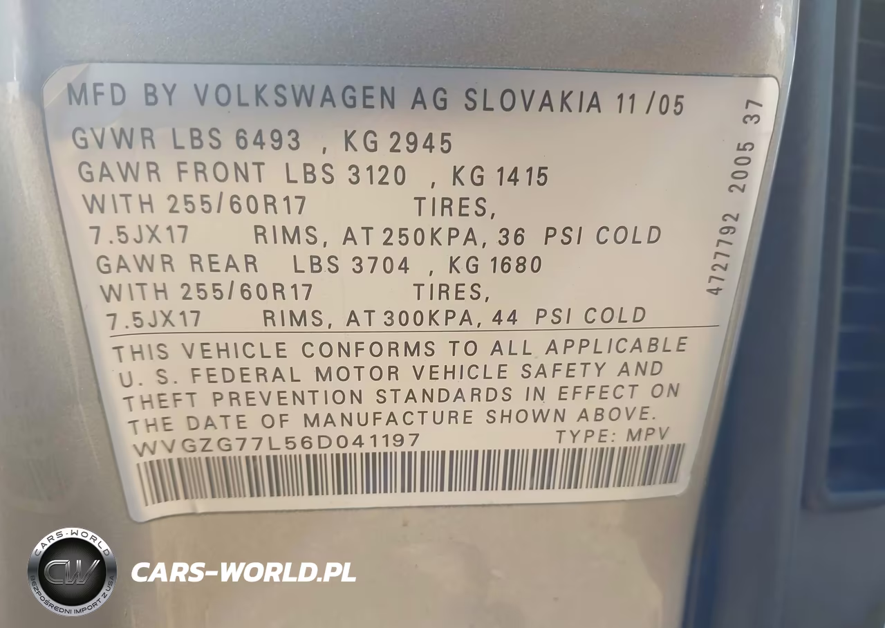 2006 Volkswagen Touareg V6 VIN:WVGZG77L56D041197 - 9