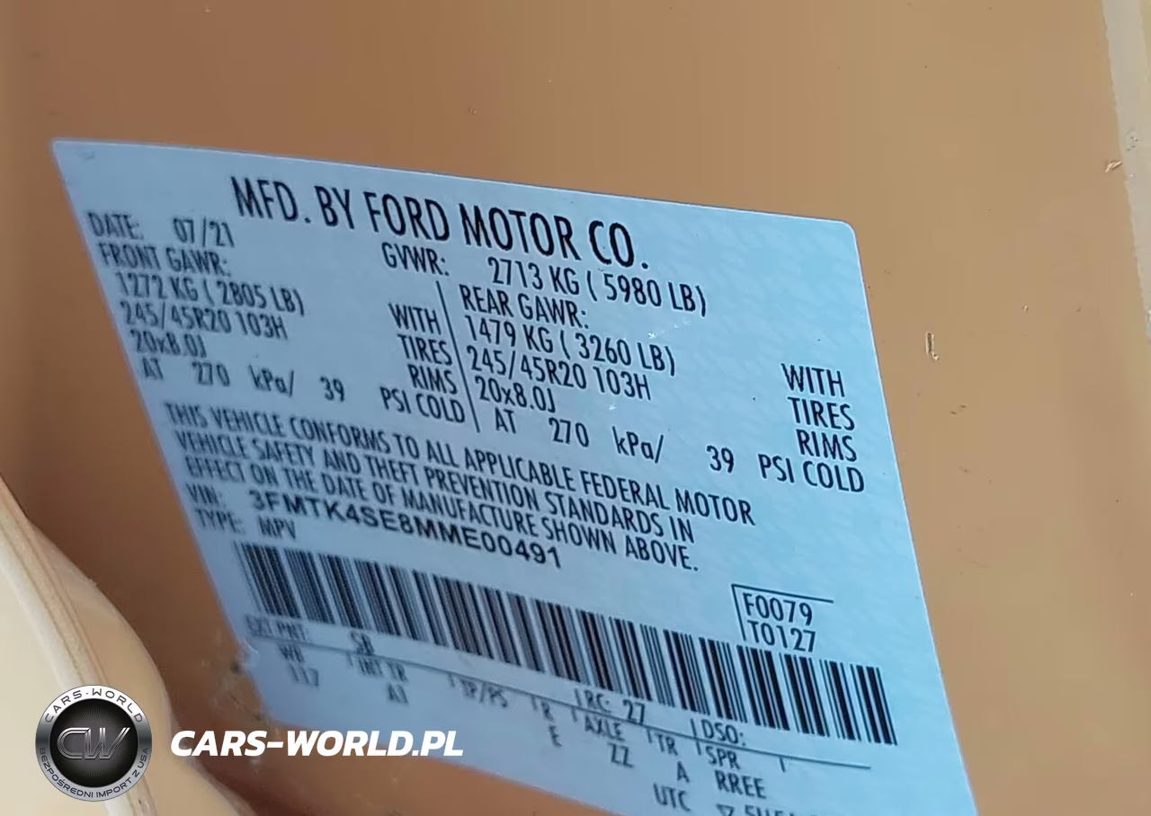 2021 Ford Mustang Mach-E Gt VIN:3FMTK4SE8MME00491 - 9
