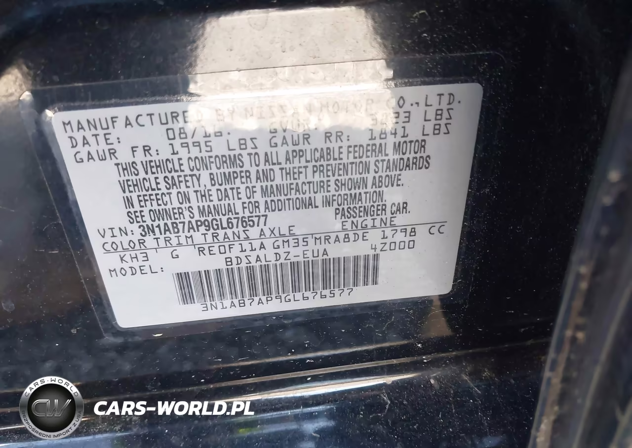 2016 Nissan Sentra Sv VIN:3N1AB7AP9GL676577 - 9