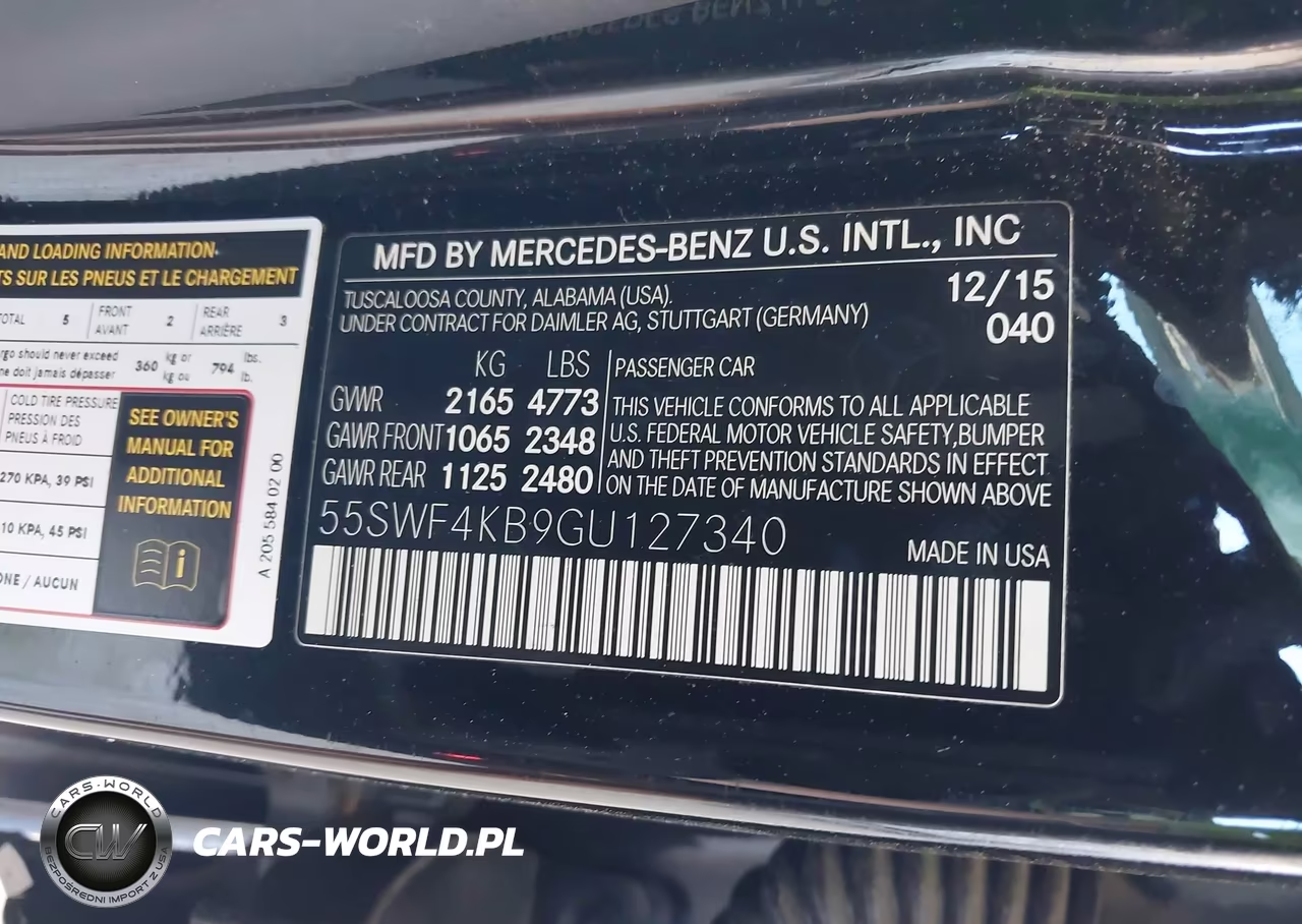 2016 Mercedes-Benz C 300 4Matic VIN:55SWF4KB9GU127340 - 9