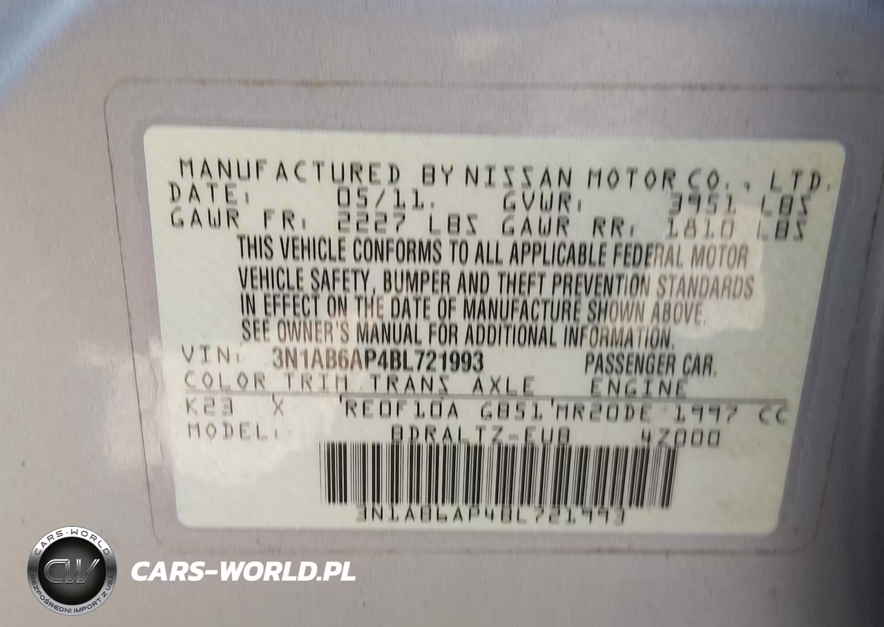 2011 Nissan Sentra 2.0S VIN:3N1AB6AP4BL721993 - 9