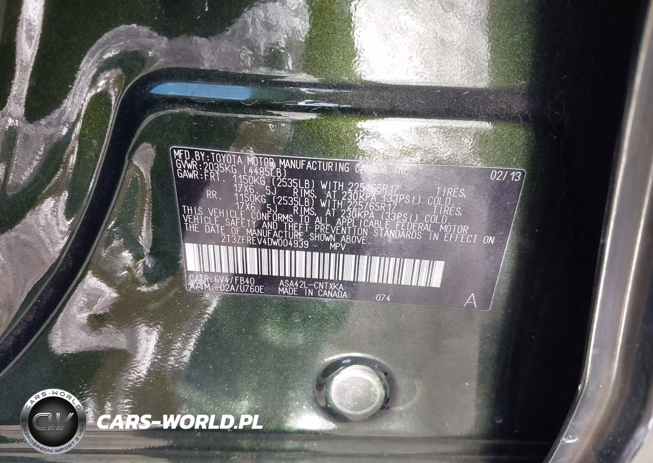 2013 Toyota Rav4 Le VIN:2T3ZFREV4DW004939 - 9