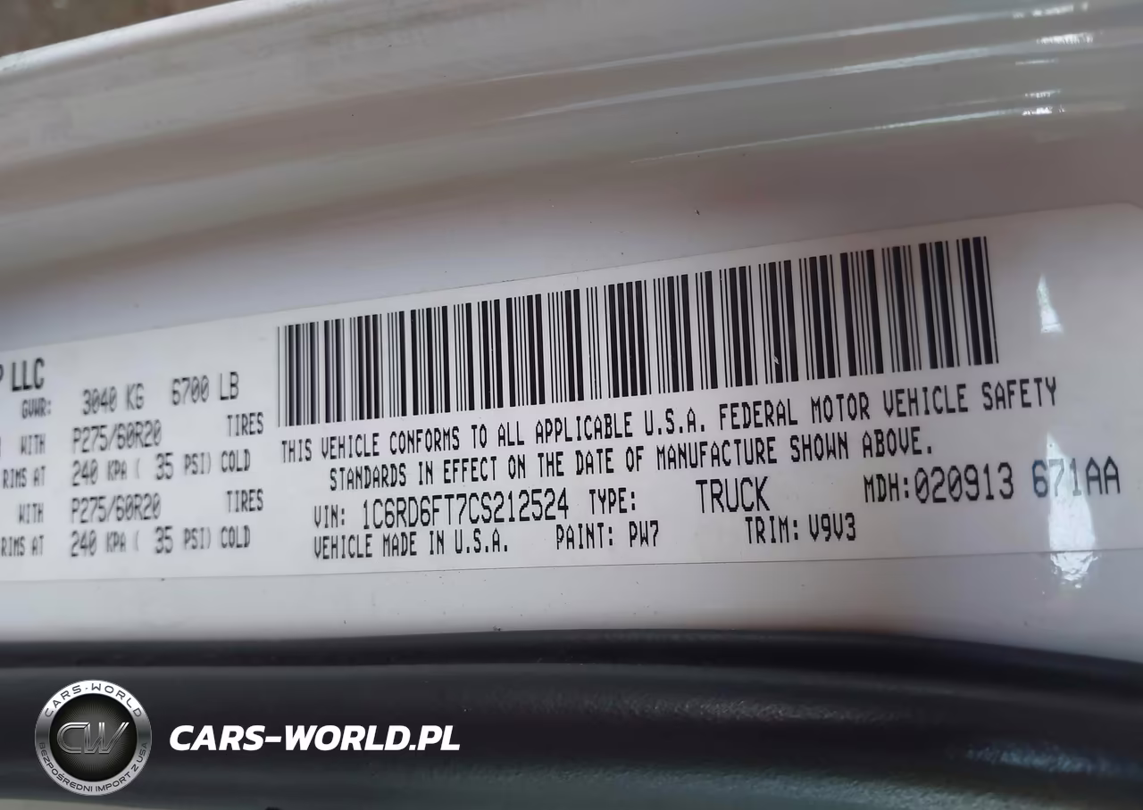 2012 Ram 1500 St VIN:1C6RD6FT7CS212524 - 9