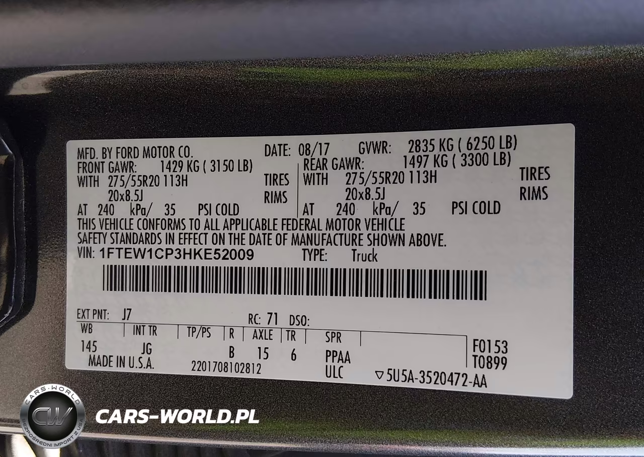2017 Ford F-150 Xl VIN:1FTEW1CP3HKE52009 - 9