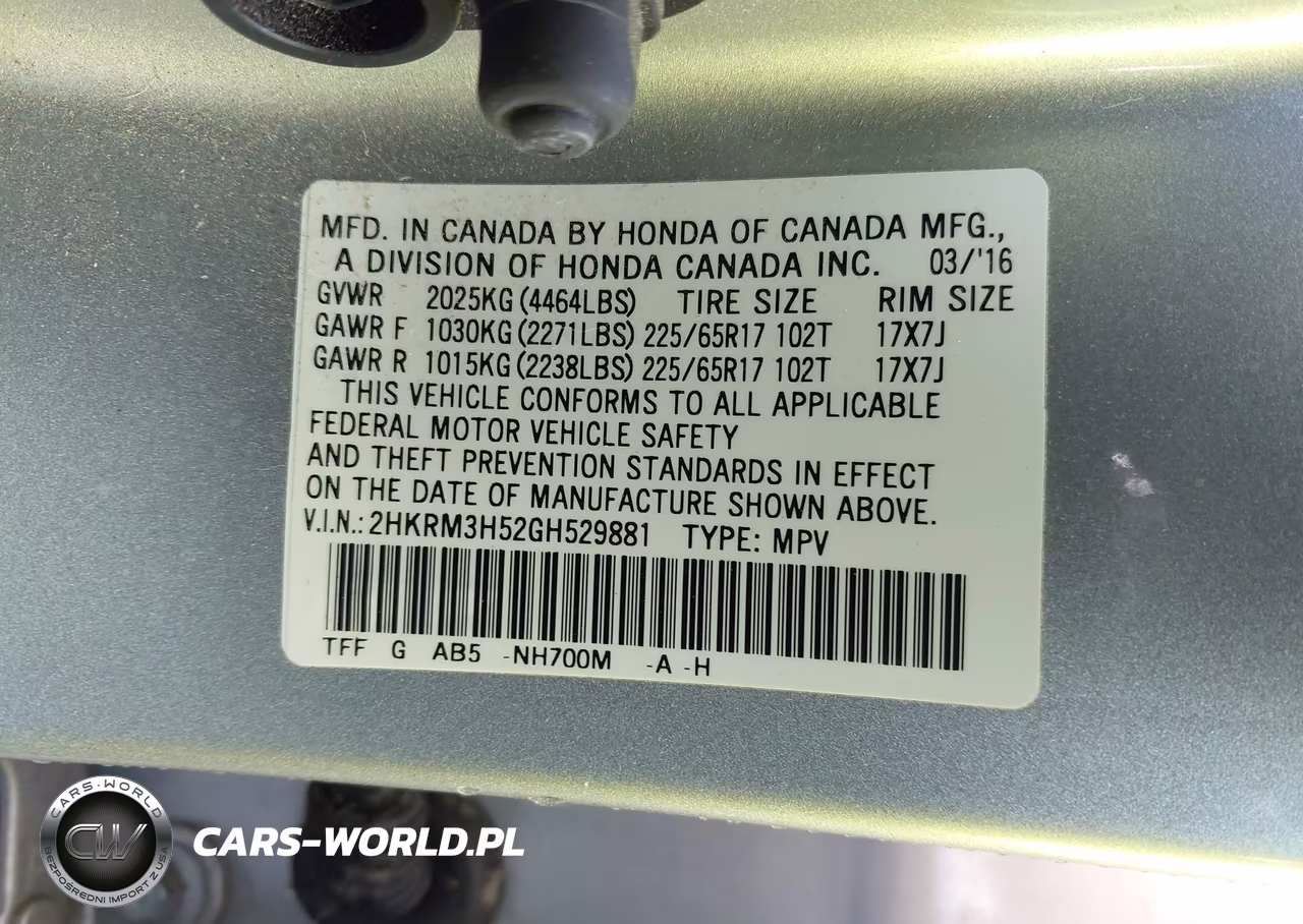 2016 Honda Cr-V Ex VIN:2HKRM3H52GH529881 - 9