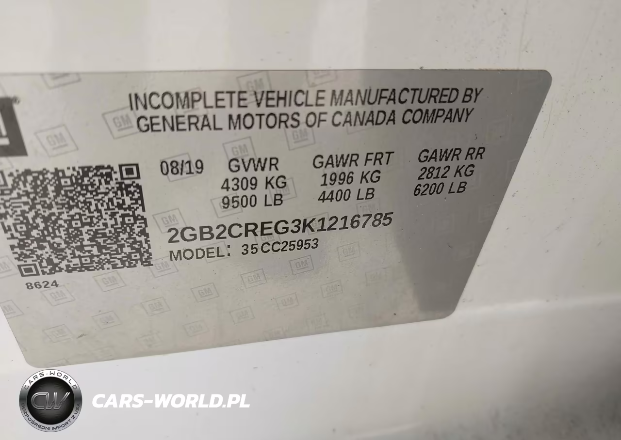 2019 Chevrolet Silverado 2500Hd Wt VIN:2GB2CREG3K1216785 - 9