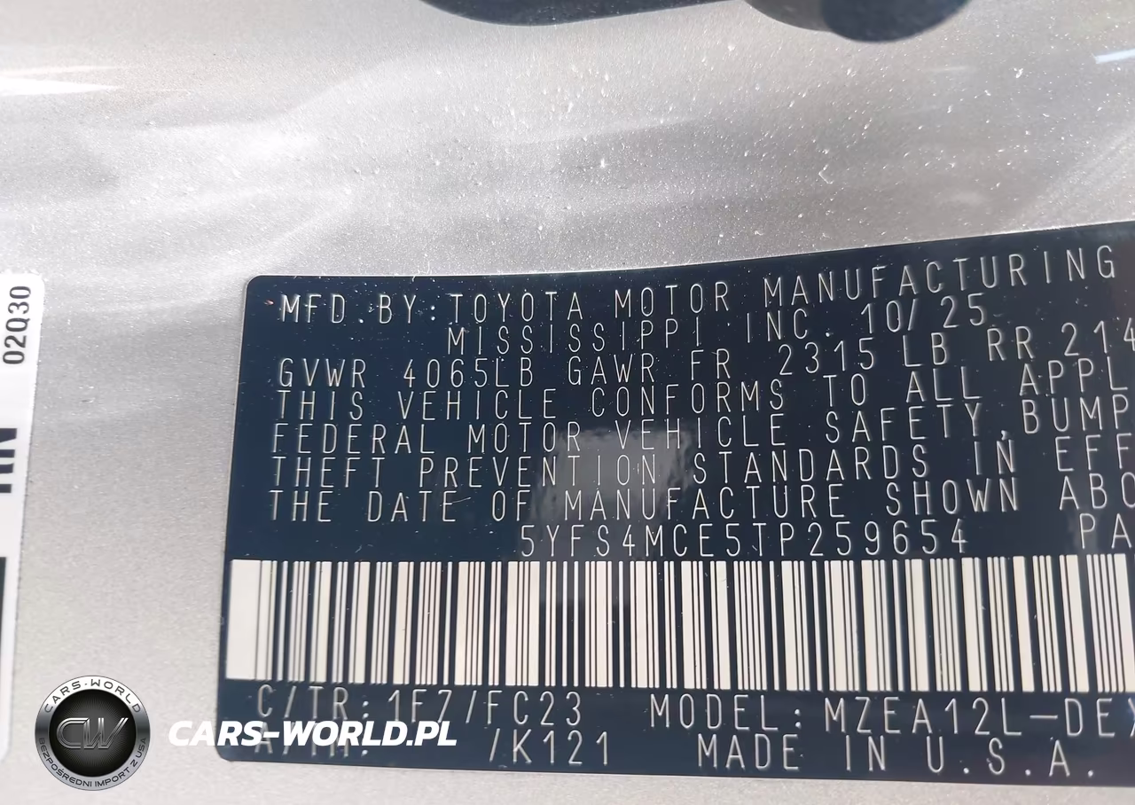 2026 Toyota Corolla Se VIN:5YFS4MCE5TP259654 - 9