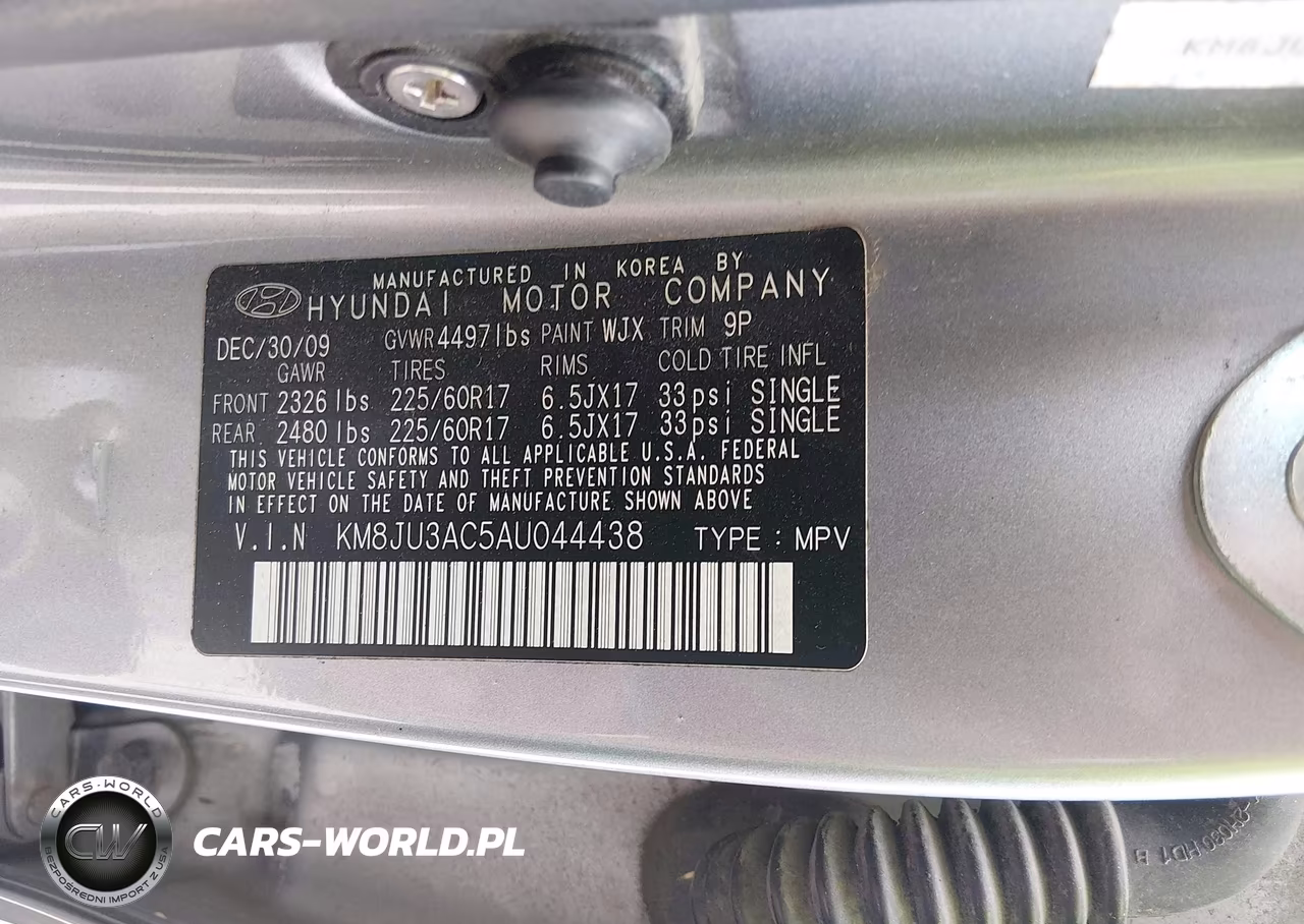 2010 Hyundai Tucson Gls VIN:KM8JU3AC5AU044438 - 9