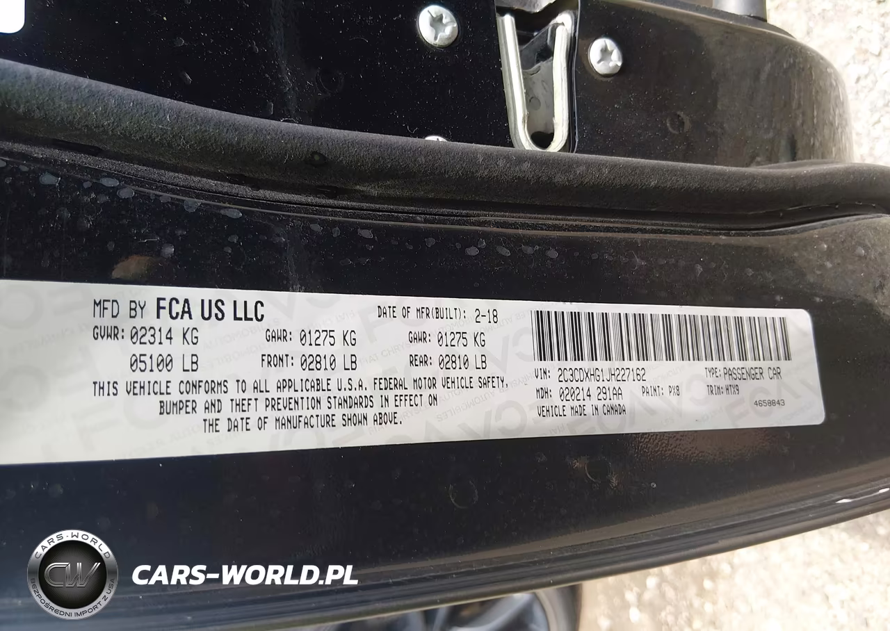 2018 Dodge Charger Sxt Plus Rwd VIN:2C3CDXHG1JH227162 - 9