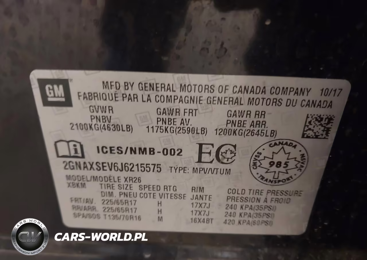 2018 Chevrolet Equinox 1Lt VIN:2GNAXSEV6J6215575 - 9