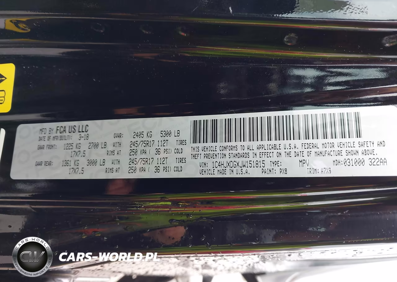 2018 Jeep Wrangler Unlimited Sport S 4X4 VIN:1C4HJXDGXJW151815 - 9