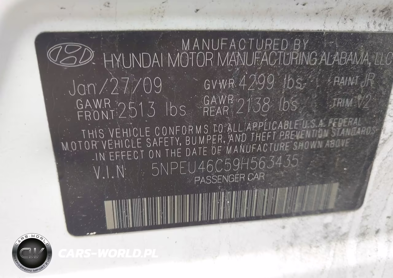 2009 Hyundai Sonata Limited VIN:5NPEU46C59H563435 - 9