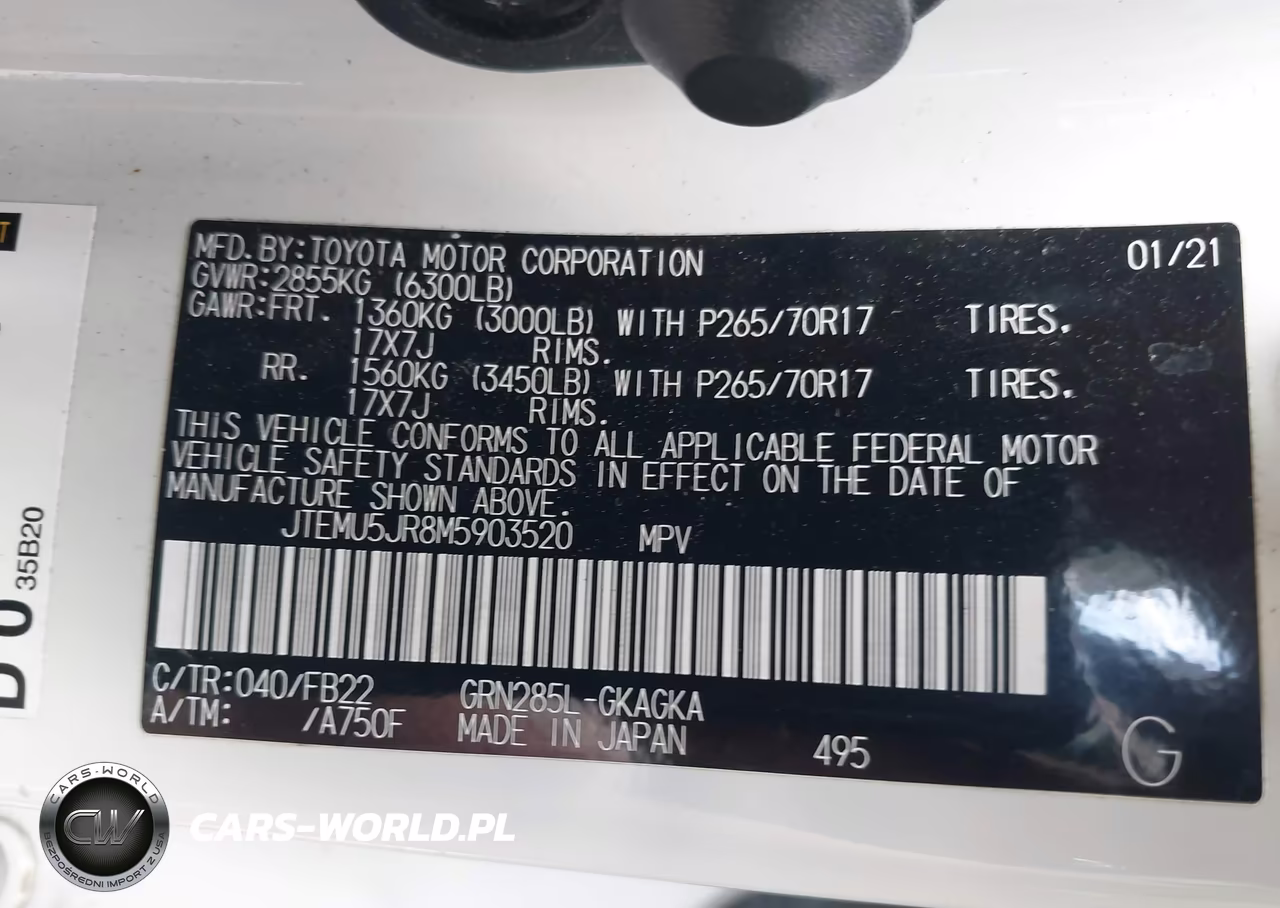 2021 Toyota 4Runner Sr5 VIN:JTEMU5JR8M5903520 - 9