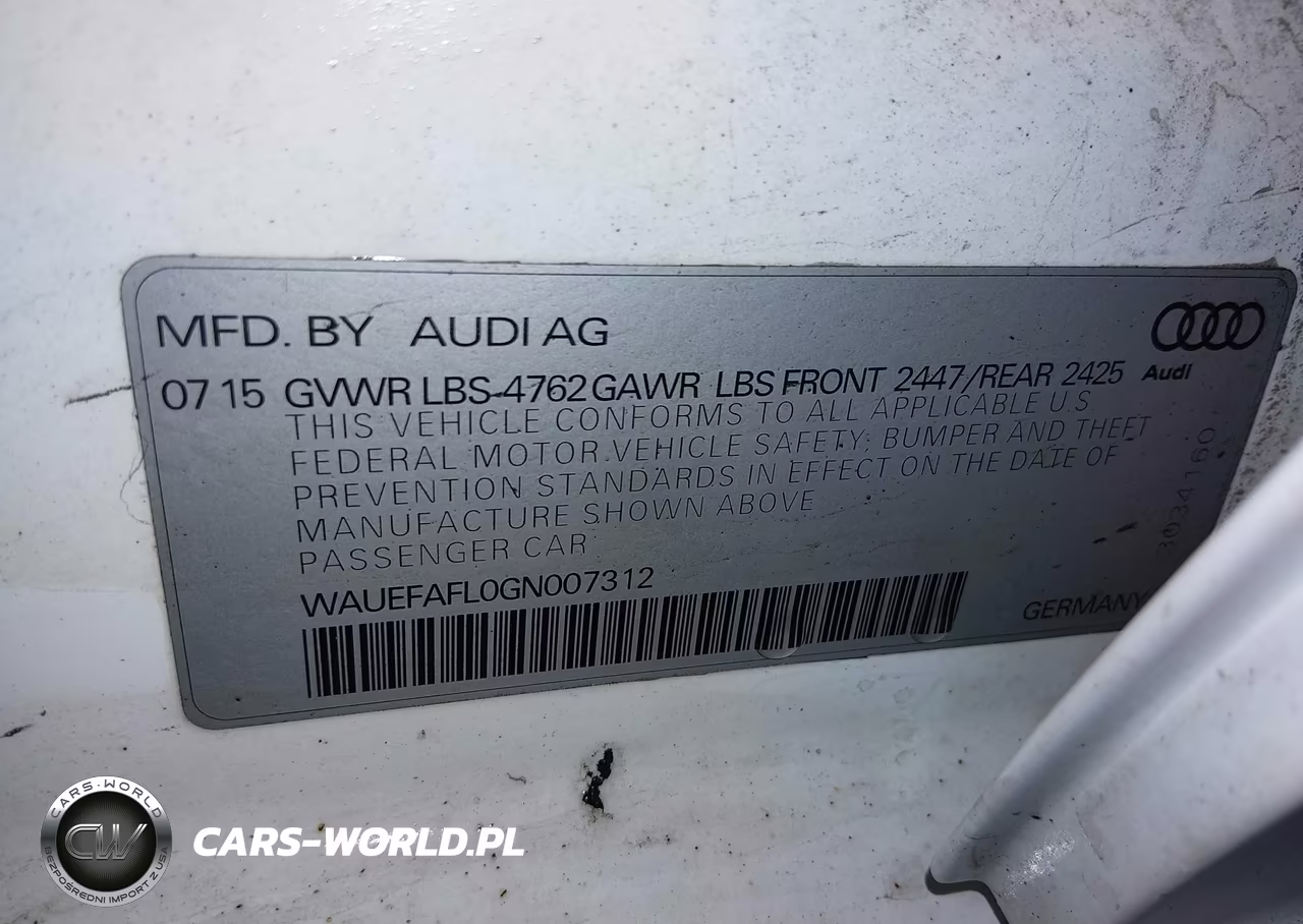 2016 Audi A4 2.0T Premium Plus VIN:WAUEFAFL0GN007312 - 9