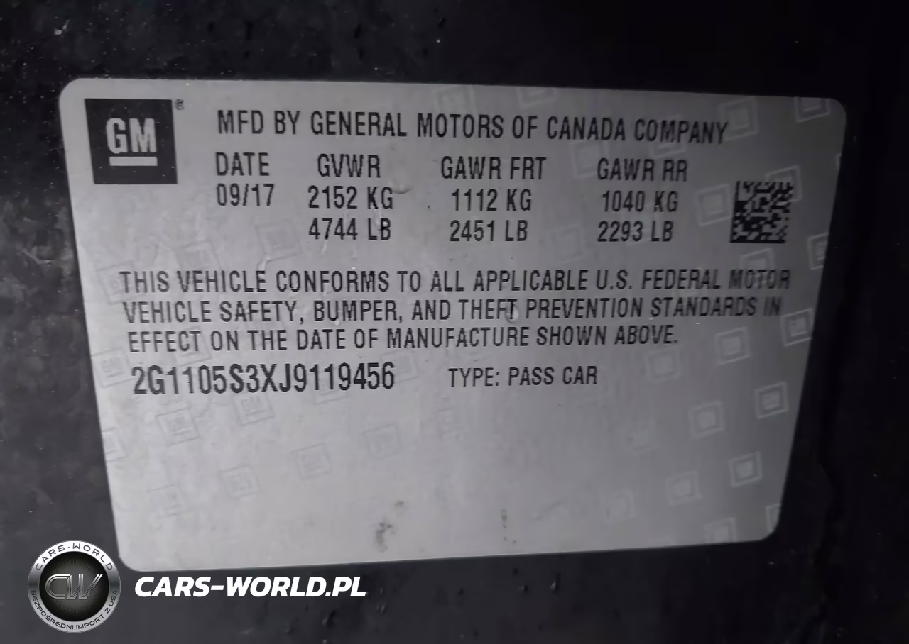 2018 Chevrolet Impala 1Lt VIN:2G1105S3XJ9119456 - 9