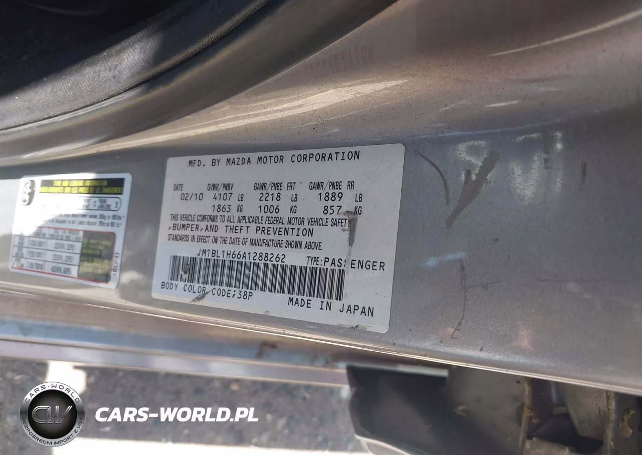 2010 Mazda Mazda3 S Sport VIN:JM1BL1H66A1288262 - 9
