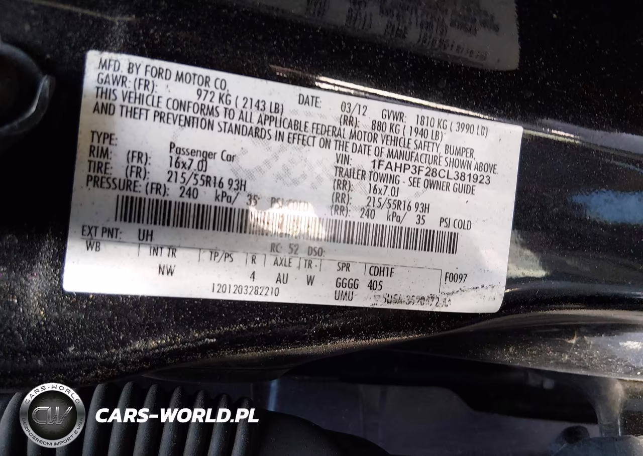 2012 Ford Focus Se VIN:1FAHP3F28CL381923 - 9