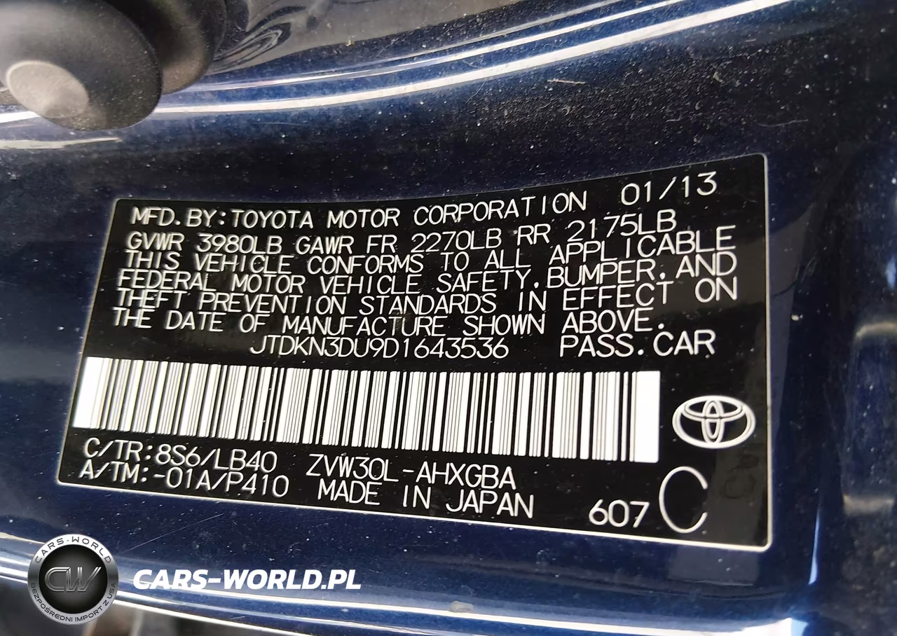 2013 Toyota Prius Four VIN:JTDKN3DU9D1643536 - 9