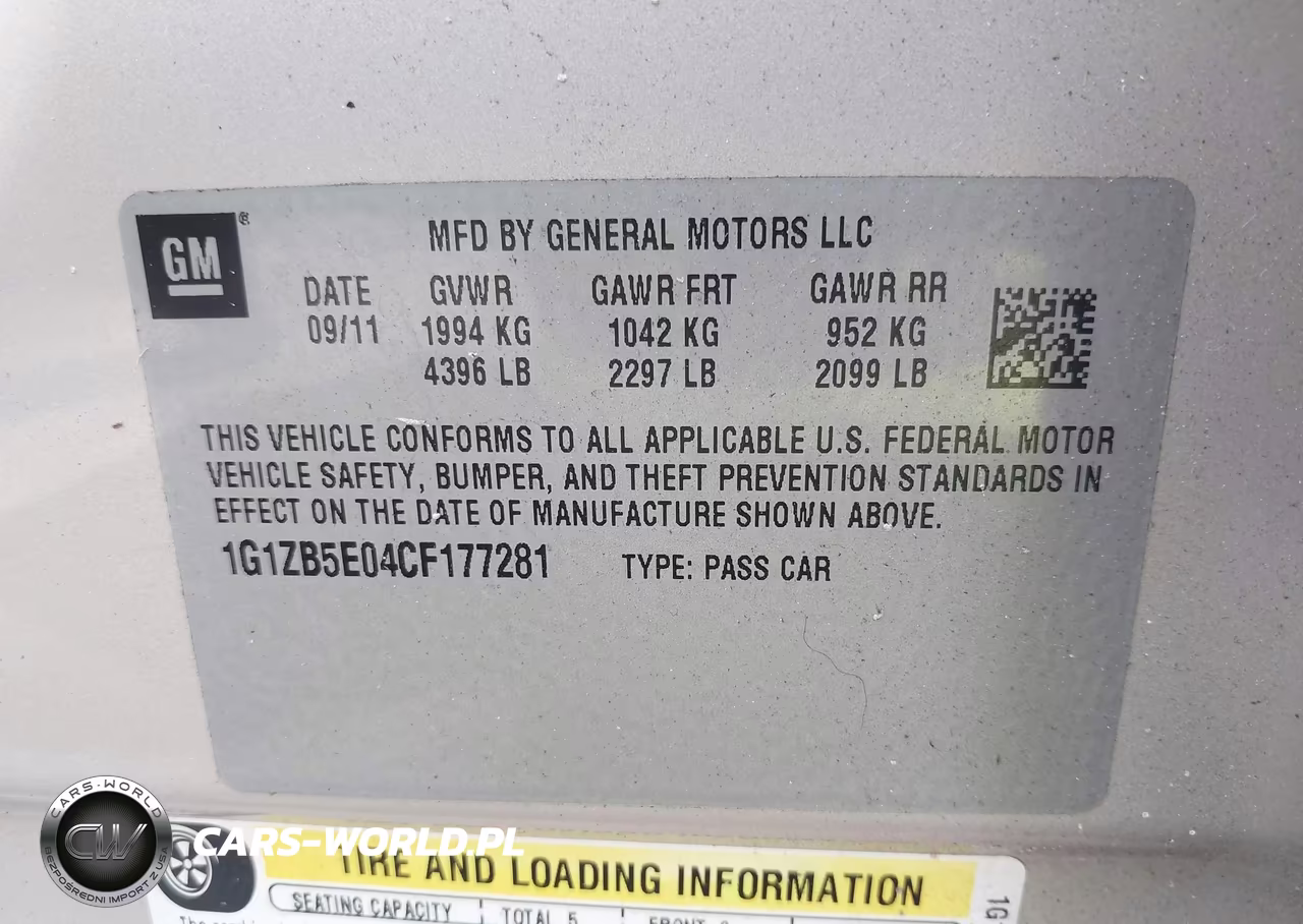 2012 Chevrolet Malibu Ls VIN:1G1ZB5E04CF177281 - 9